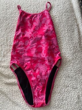 Jolyn  Gavin 2 Hot Pink Floral One-Piece Swimsuit Size 28